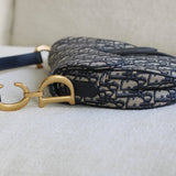 Dior Blue Canvas Saddle Bag