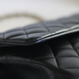 Chanel Black Lambskin Medium Classic Flap with Gold Hardware