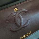Chanel Black Lambskin Medium Classic Flap with Gold Hardware