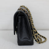 Vintage Chanel Black Caviar Medium Classic Flap with 24k Gold Hardware