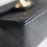 Vintage Chanel Black Lambskin Mini Square with 24k Gold Hardware