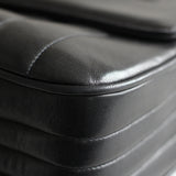 Vintage Chanel Black Lambskin Vertical Camera Bag with 24k Gold Hardware