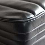 Vintage Chanel Black Lambskin Vertical Camera Bag with 24k Gold Hardware