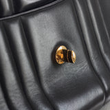 Vintage Chanel Black Lambskin Vertical Camera Bag with 24k Gold Hardware