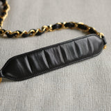 Vintage Chanel Black Lambskin Vertical Camera Bag with 24k Gold Hardware