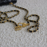 Chanel 20K Black Shiny Calfskin Waist Bag with Aged Gold Hardware