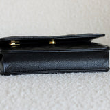 Chanel Black Caviar Wallet on Chain with Gold Hardware