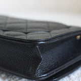 Chanel Black Caviar Wallet on Chain with Gold Hardware
