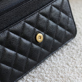 Chanel Black Caviar Wallet on Chain with Gold Hardware