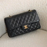 Vintage Chanel Black Caviar Medium Classic Flap with 24k Gold Hardware
