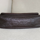 Vintage Chanel Brown Caviar The Weekender Flap with Silver Hardware