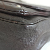 Vintage Chanel Brown Caviar The Weekender Flap with Silver Hardware