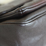 Vintage Chanel Brown Caviar The Weekender Flap with Silver Hardware