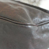 Vintage Chanel Brown Caviar The Weekender Flap with Silver Hardware