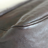 Vintage Chanel Brown Caviar The Weekender Flap with Silver Hardware