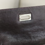 Vintage Chanel Brown Caviar The Weekender Flap with Silver Hardware