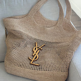 Saint Laurent Raffia Maxi Tote