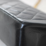 Vintage Chanel Black Lambskin Small Diana with 24k Gold Hardware
