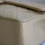 Vintage Chanel Beige Lambskin Medium Classic Flap with 24k Gold Hardware