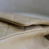 Vintage Chanel Beige Lambskin Medium Classic Flap with 24k Gold Hardware