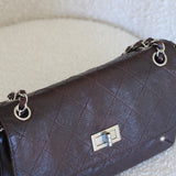 Vintage Chanel Brown Caviar The Weekender Flap with Silver Hardware