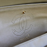 Vintage Chanel Beige Lambskin Medium Classic Flap with 24k Gold Hardware