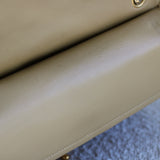 Vintage Chanel Beige Lambskin Medium Classic Flap with 24k Gold Hardware