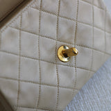 Vintage Chanel Light Beige Lambskin Mini Square with 24k Gold Hardware