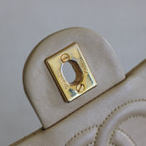 Vintage Chanel Light Beige Lambskin Mini Square with 24k Gold Hardware