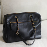 Vintage Chanel Black Caviar Timeless CC Tote with 24k Gold Hardware (Pending)
