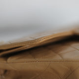 Vintage Chanel Dark Beige Lambskin Small Classic Flap with 24k Gold Hardware