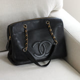 Vintage Chanel Black Caviar Timeless CC Tote with 24k Gold Hardware (Pending)