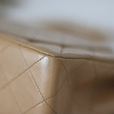 Vintage Chanel Dark Beige Lambskin Small Classic Flap with 24k Gold Hardware