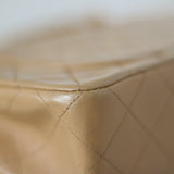 Vintage Chanel Dark Beige Lambskin Small Classic Flap with 24k Gold Hardware