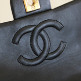 Vintage Chanel Black Lambskin Mini Square with 24k Gold Hardware