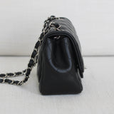 Chanel Black Lambskin Mini Square with Silver Hardware