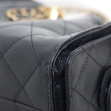 Chanel 26C Black Caviar Mini 25 Hobo with Aged Gold Hardware