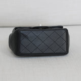 Chanel Black Lambskin Mini Square with Silver Hardware