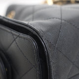 Chanel 26C Black Caviar Mini 25 Hobo with Aged Gold Hardware