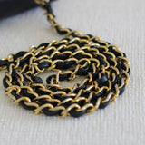 Vintage Chanel Black Lambskin Mini Square with 24k Gold Hardware