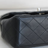 Chanel Black Lambskin Mini Square with Silver Hardware