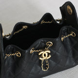 Chanel 26C Black Caviar Mini 25 Hobo with Aged Gold Hardware