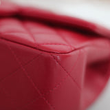 Chanel Red Lambskin Mini Top Handle with Light Gold Hardware