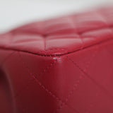 Chanel Red Lambskin Mini Top Handle with Light Gold Hardware