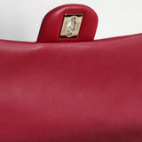 Chanel Red Lambskin Mini Top Handle with Light Gold Hardware