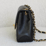 Vintage Chanel Black Caviar Mini Square with 24k Gold Hardware (Pending)