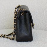 Vintage Chanel Black Caviar Mini Square with 24k Gold Hardware (Pending)