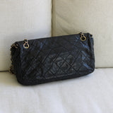 Chanel Black Calfskin Chain Me Flap with Gold Hardware
