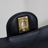 Chanel Black Caviar Medium Classic Flap with Gold Hardware
