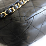 Chanel Black Calfskin Chain Me Flap with Gold Hardware
